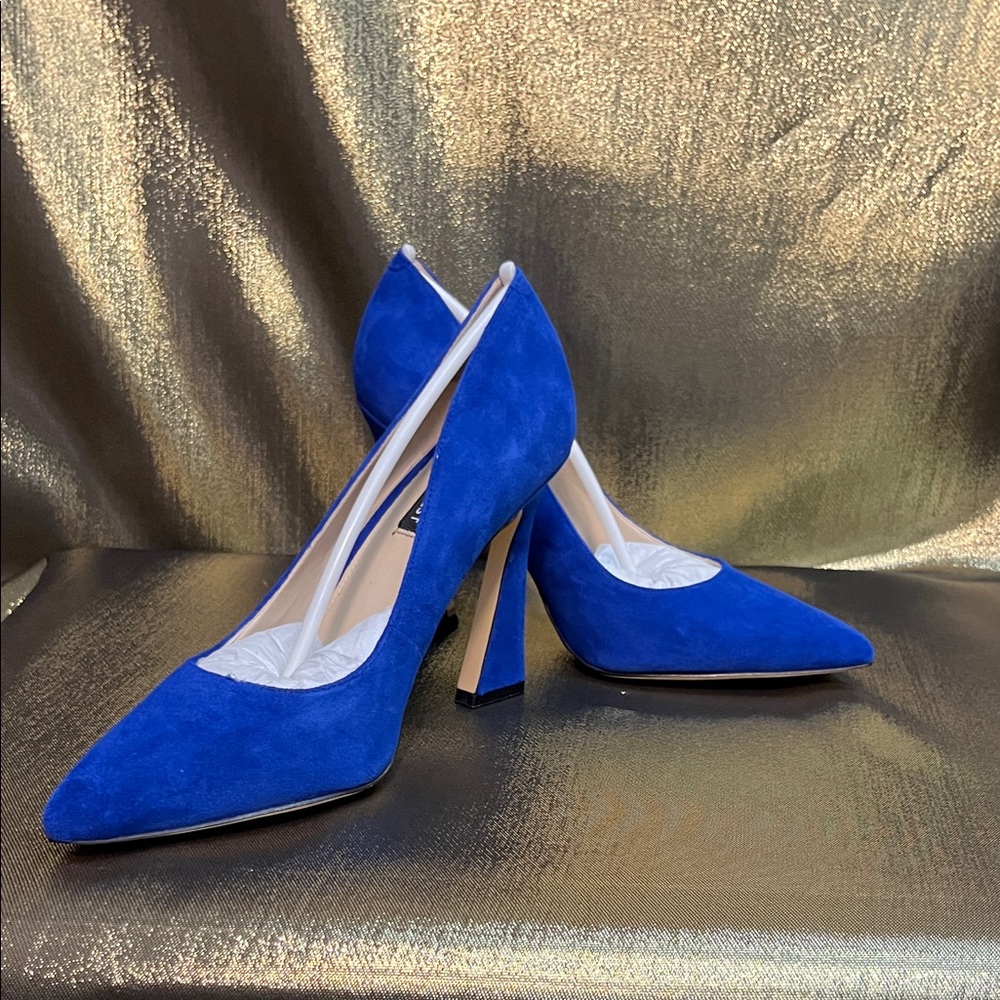 Nine West Blue Suede Heels